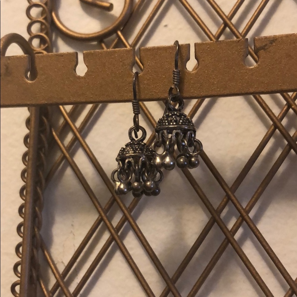 Sterling Silver Handmade Indian Shaker Earrings